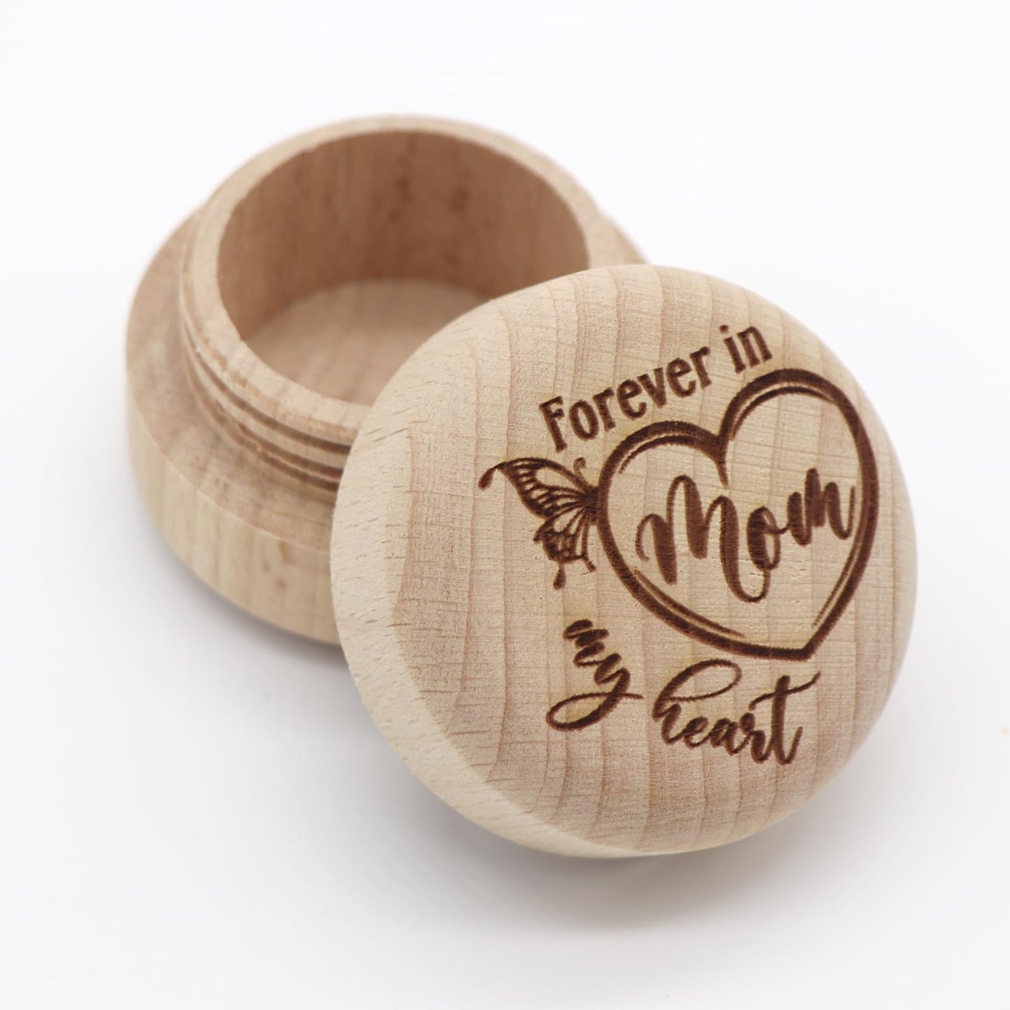 Liannan Custom lock of hair keepsake Box,Personalized Memorial Gift For Loss In Memory of Loved One,Remembrance，Sympathy, Bereavement Gift Mum Dad (heart mom)