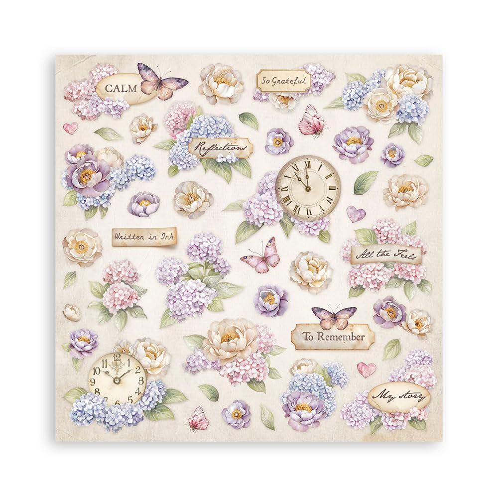 Stamperia - Scrapbook Paper Pad for Scrapbooking, Albums, Card Making, Bullet Journalling and More, Acid Free, Double-Sided, Perfect for Hobbies, Crafts, and Gifting (Quiet Days) (20.3 x 20.3cm)
