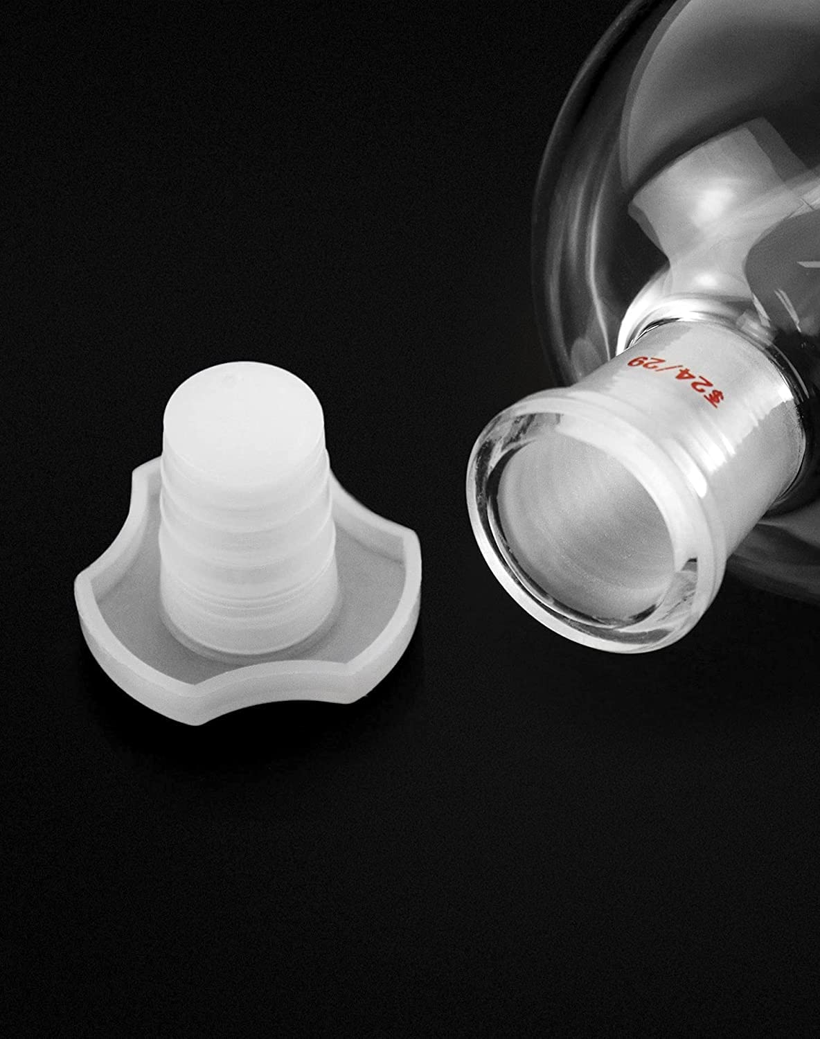 QWORK Separating Funnel with 24/29 Joints and PTFE Plug, 250ml