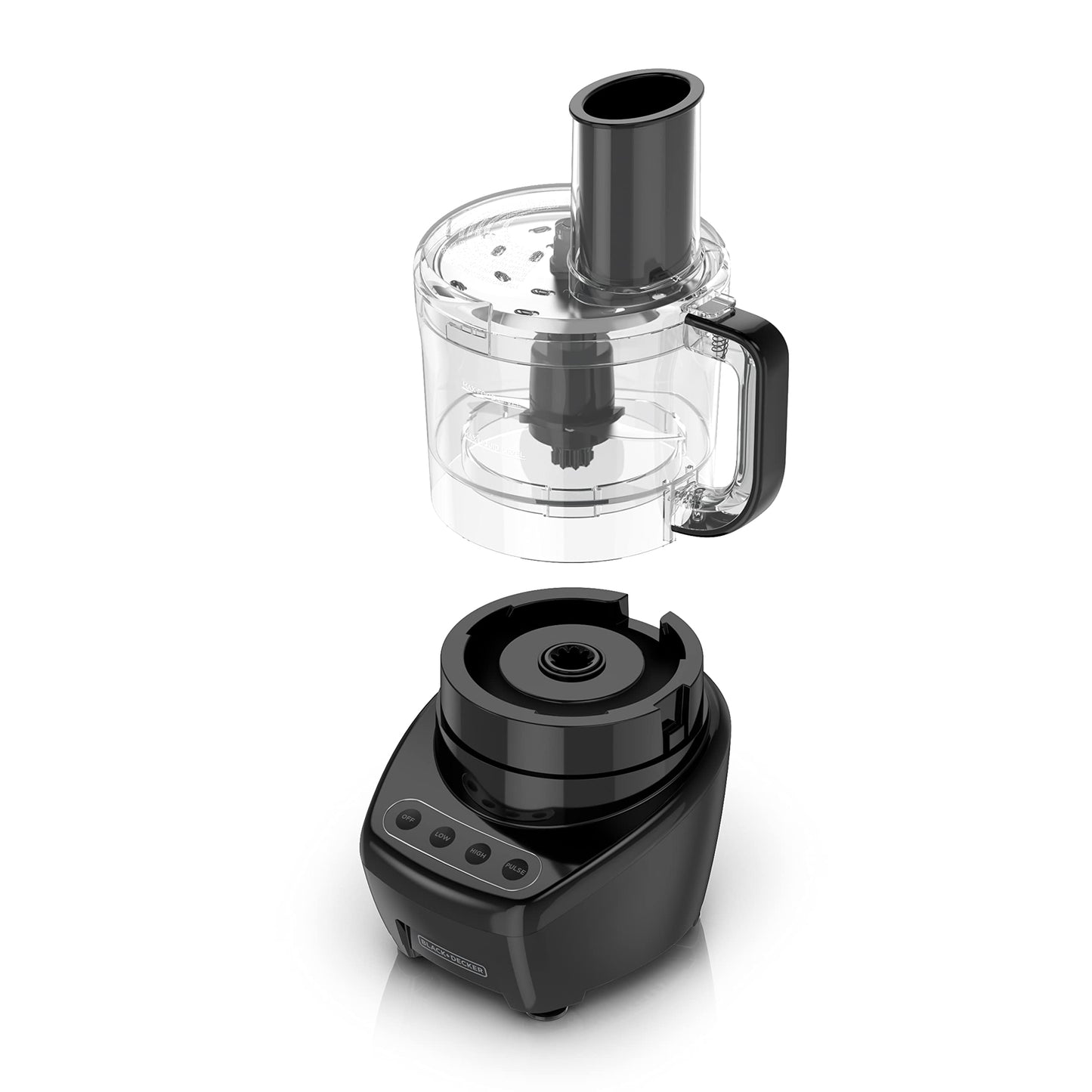 BLACK+DECKER 3-in-1 Easy Assembly 8-Cup Food Processor, Stainless Steel S-Blade, Easy-Clean, Touchpad Controls Black