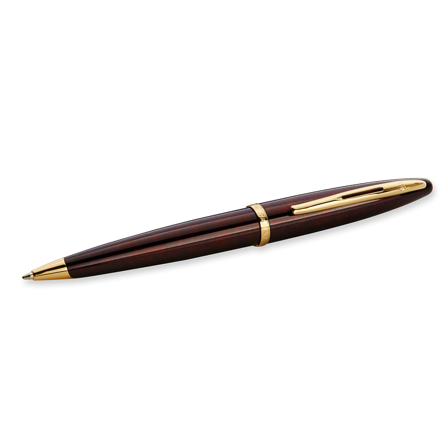 Waterman Carène Ballpoint Pen Marine Amber with 23k Gold Clip Medium Point with Blue Ink Cartridge Gift Box