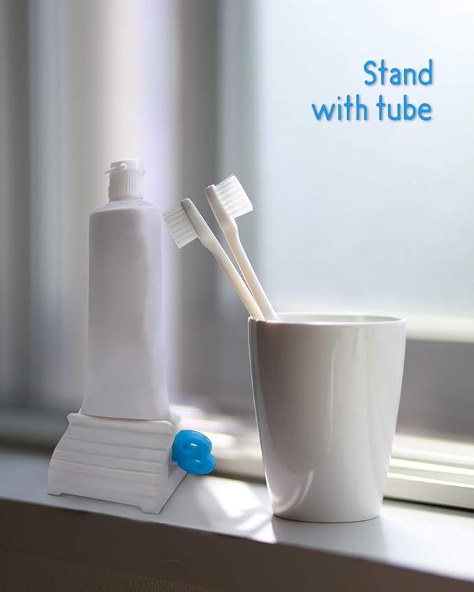 Toothpaste Squeezer, 6 Pcs Toothpaste Tube Squeezers, Multi-Purpose Toothpaste Dispenser, Rolling Toothpaste Holder Stand by MoHern