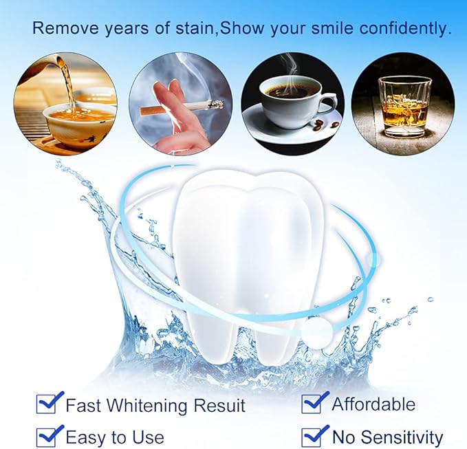 20pcs 3ml Teeth Whitening Gel Syringes, Refills 35% CP Bleaching Gel Kit Tooth Whitener Gel for Home Use