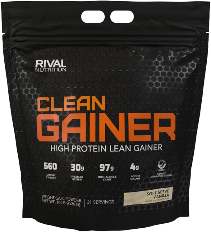 RIVAL NUTRITION Clean Gainer - Soft Serve Vanilla 10 lbs