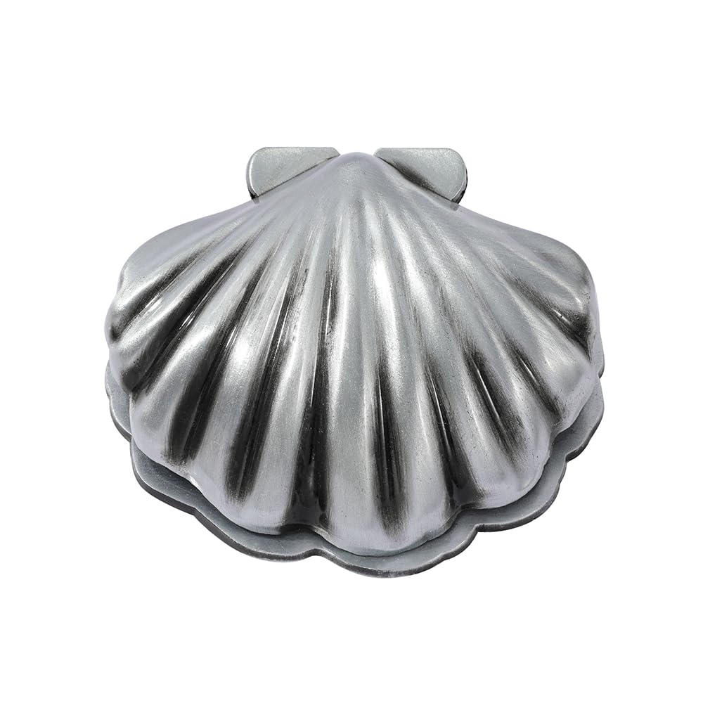 Shell Metal Binder Clips, Gold Vintage Book Clips, Journal Holder for Office Supplies, Students Book Lover Desk Organization (Silver Shell)