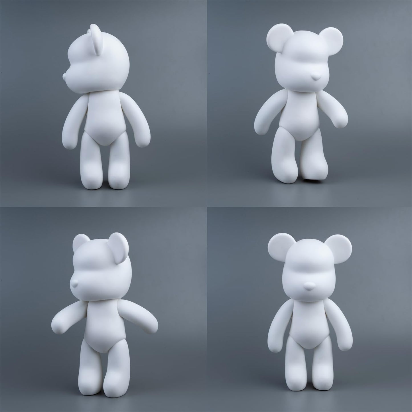 Coniuty 7+9 inch Blank Bear Mold 2 Set DIY Fluid Bear + 1 Keychain Creativity Figure for Home Decoration