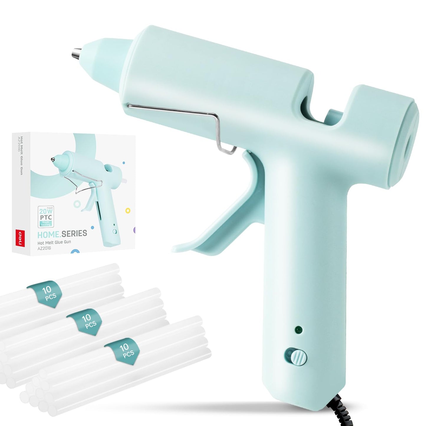 Hot Glue Gun, Mini Hot Glue Gun Kit with 30 Glue Sticks, Consistent Flow, Fast Heating& Ergonomic Design for School Arts& Crafts, DIY Projects and Home Repairs& Decoration