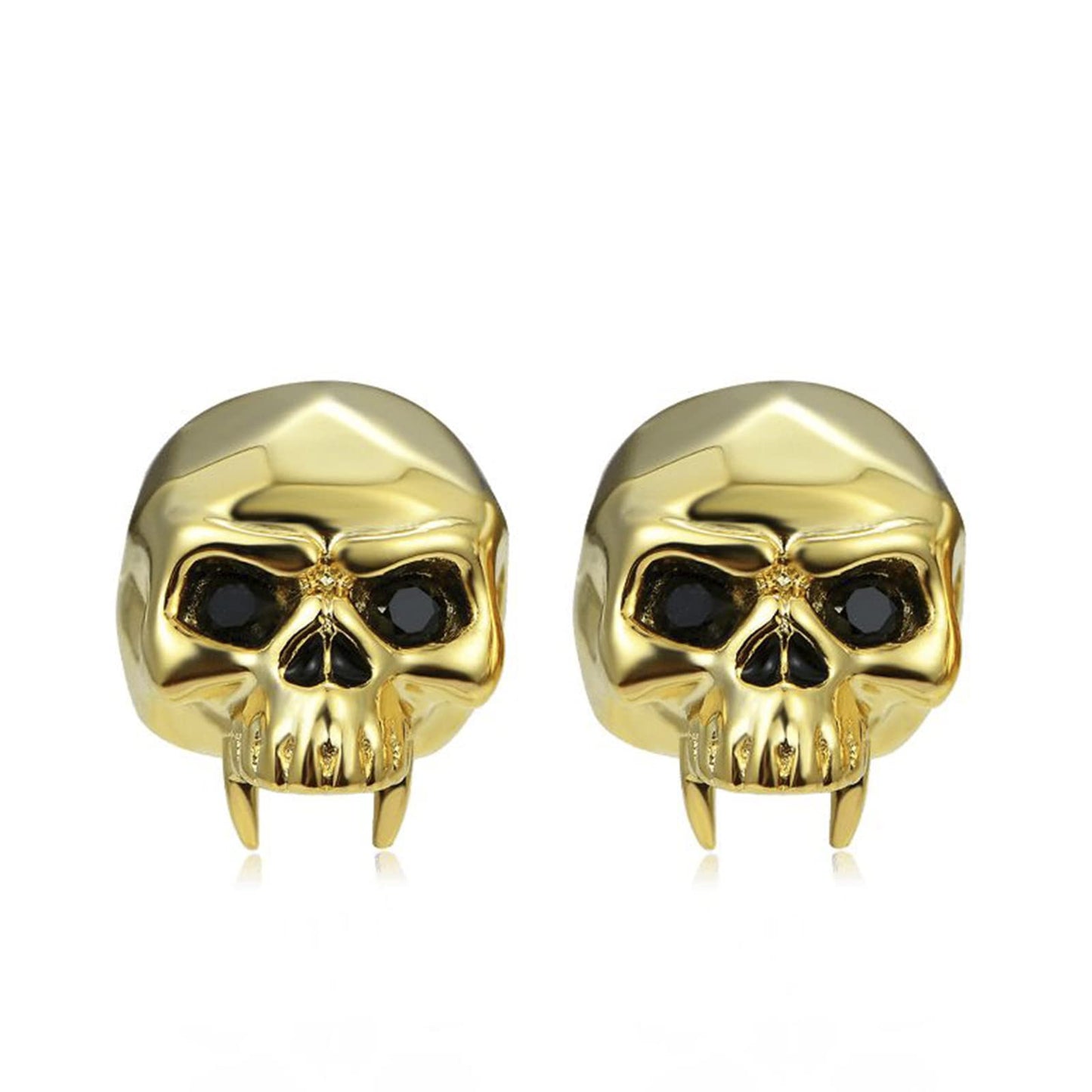 Jeulia Sterling Silver Skull Studs Punk Drop Earrings Gothic Skeleton Jewelry Dangle Hoop Black Piercing Earrings Diamond Gift for Women Men Girlfriend Daughter with Gift Box (Dark Phantom)