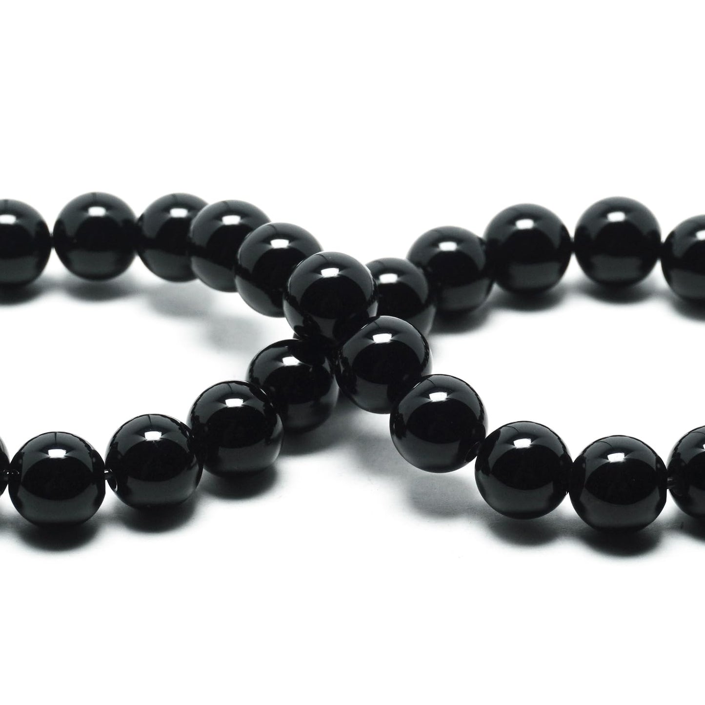 DIQIO Natural Black Agate Beads for Jewelry Making - Gemstone Crystal Beads Stone Beads for Bracelets, 6mm Black Noyx Round Loose Beads(58-60pcs, 6mm, Black Agate)