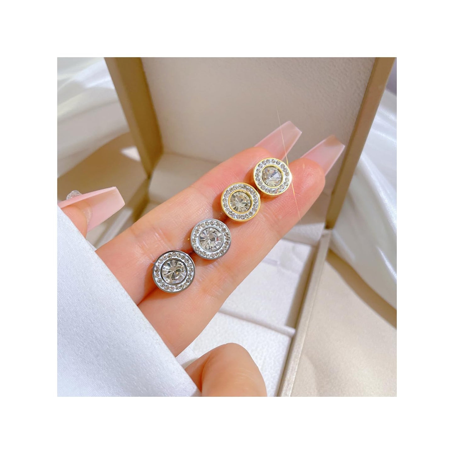 Lymphatic Earrings, 2 Pairs Histone Lymphvity Magnetotherapy Germanium Earrings Gold Silver Hypoallergenic Unique Elegant Hoop For Women Men Jewelry Gift (Silver)