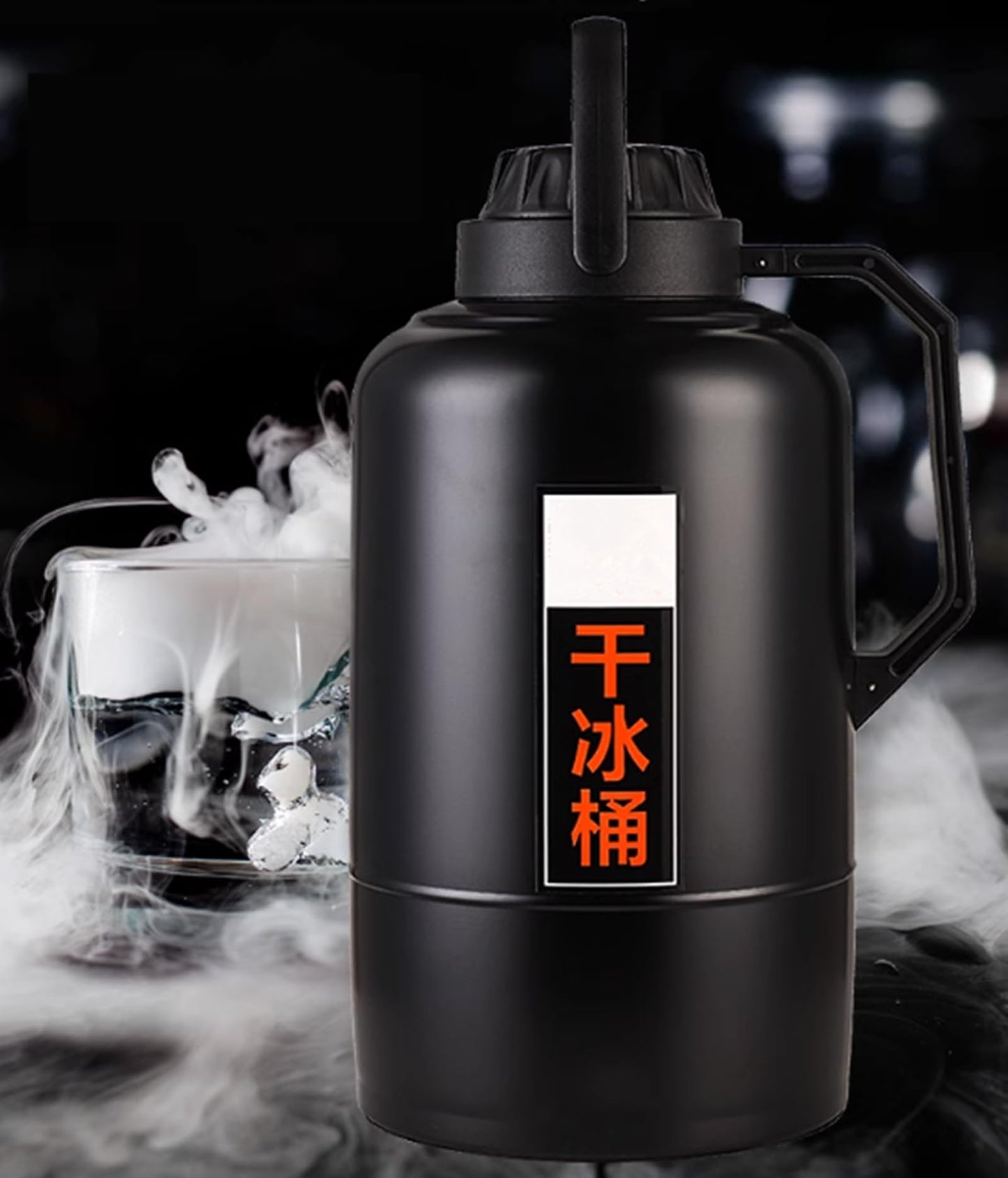 YMJOINMX Dry Ice Bucket 6kg Large Capacity - 304 Stainless Steel Insulation Container for Seafood Preservation, Cocktail Making & Dry Ice Storage