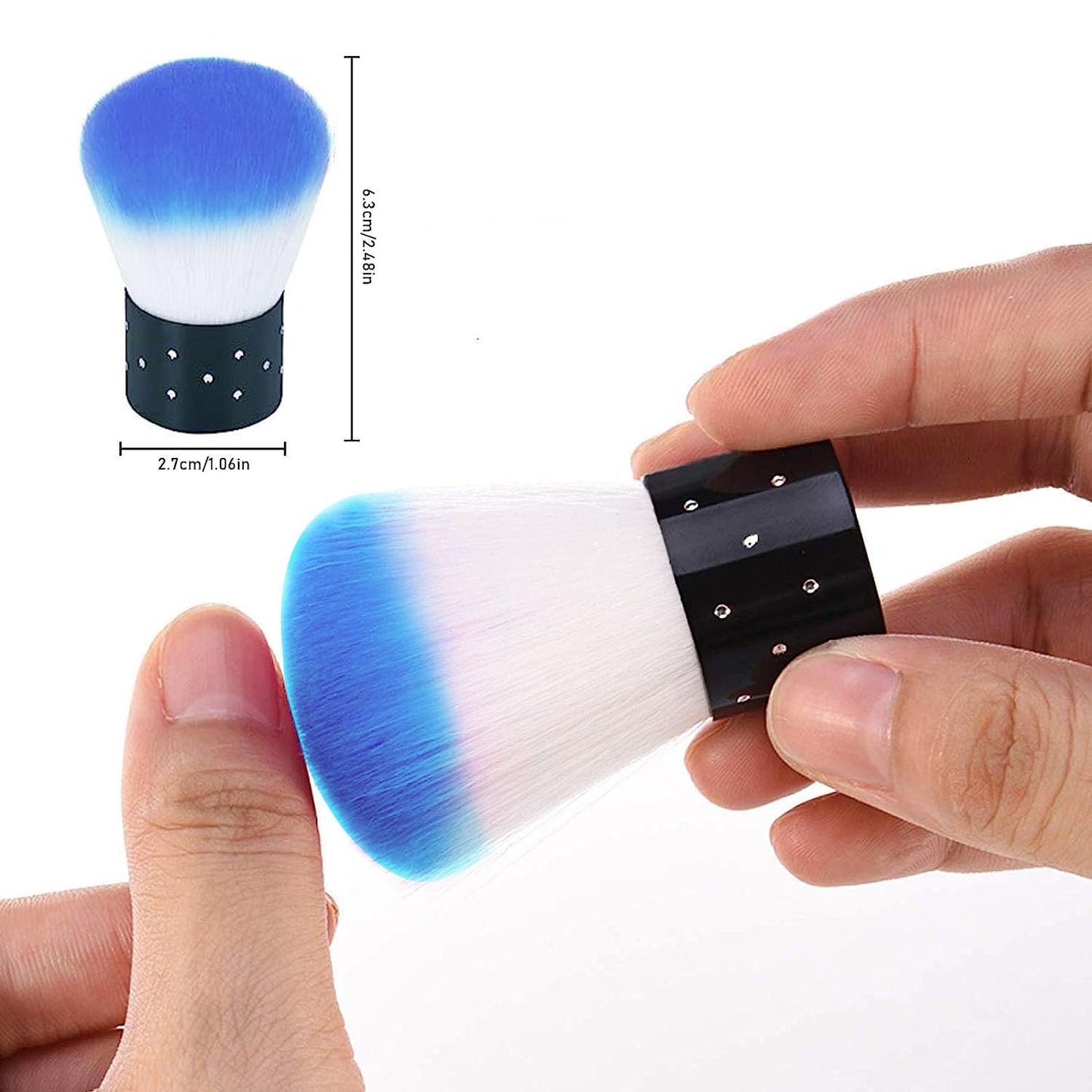 28Pcs Blue Nail Art Brush Set, Manicure Tool Kit with Acrylic Nail Brush, Builder Gel Brushes, Cuticle Brush, Dust Brush, Dotting & Liner Tool for Acrylic Powder Application, Sculpting & Cleaning