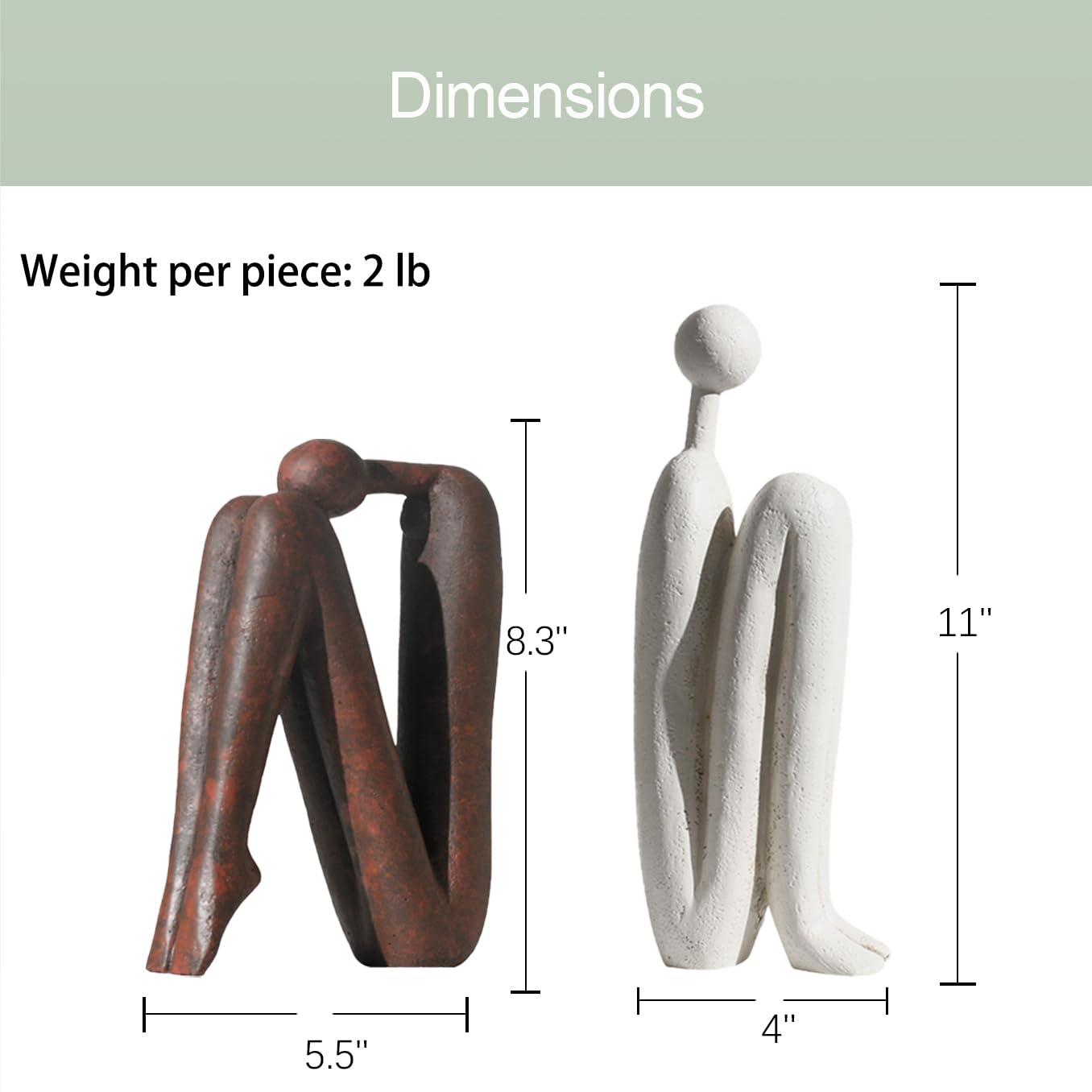 Decorative Bookends for Heavy Books, Thinker Statue Book Holders for Shelves & Office Desk, Abstract Decor Aesthetic Book Ends Stoppers, Modern Bookshelf Decoration