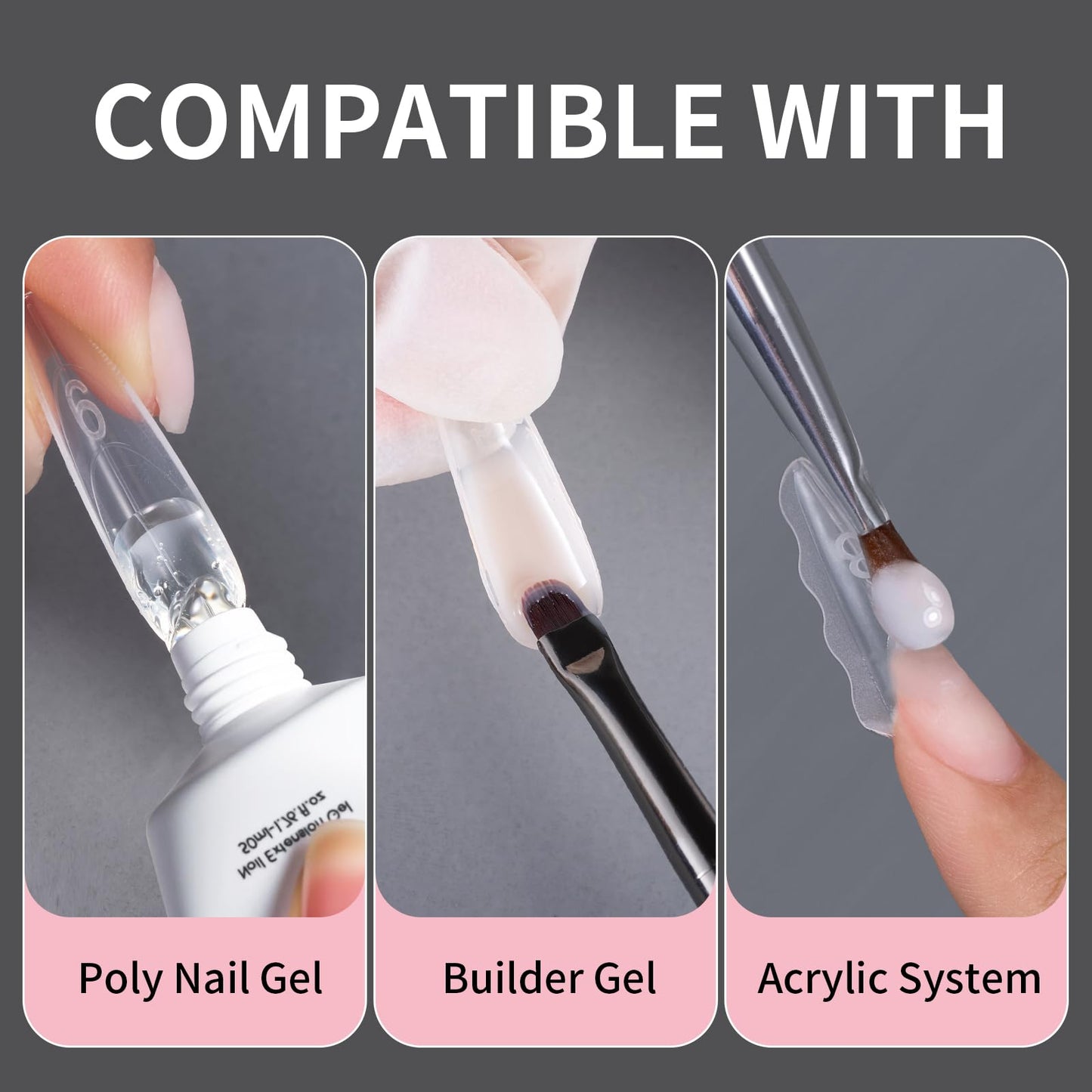 Makartt Sandwich Dual Nail Forms: Long Almond Shape Molds for Gel Extension, 280Pcs 14 Sizes,Extend for Builder, Poly Nail Gel or Acrylic System, Reusable, Easy and Quick Home Salon Manicure DIY