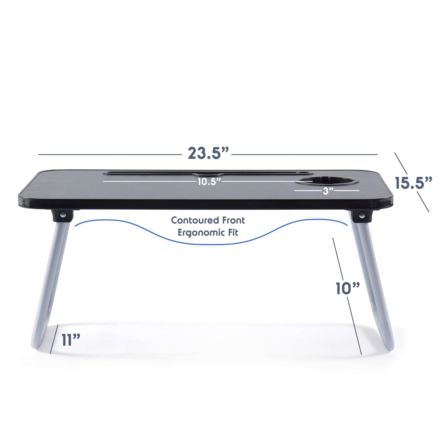 Laptop Bed Tray Table, Adjustable Laptop Stand, Portable Lap Desks with Foldable Legs, Reading Desk for Sofa Couch Floor - Large