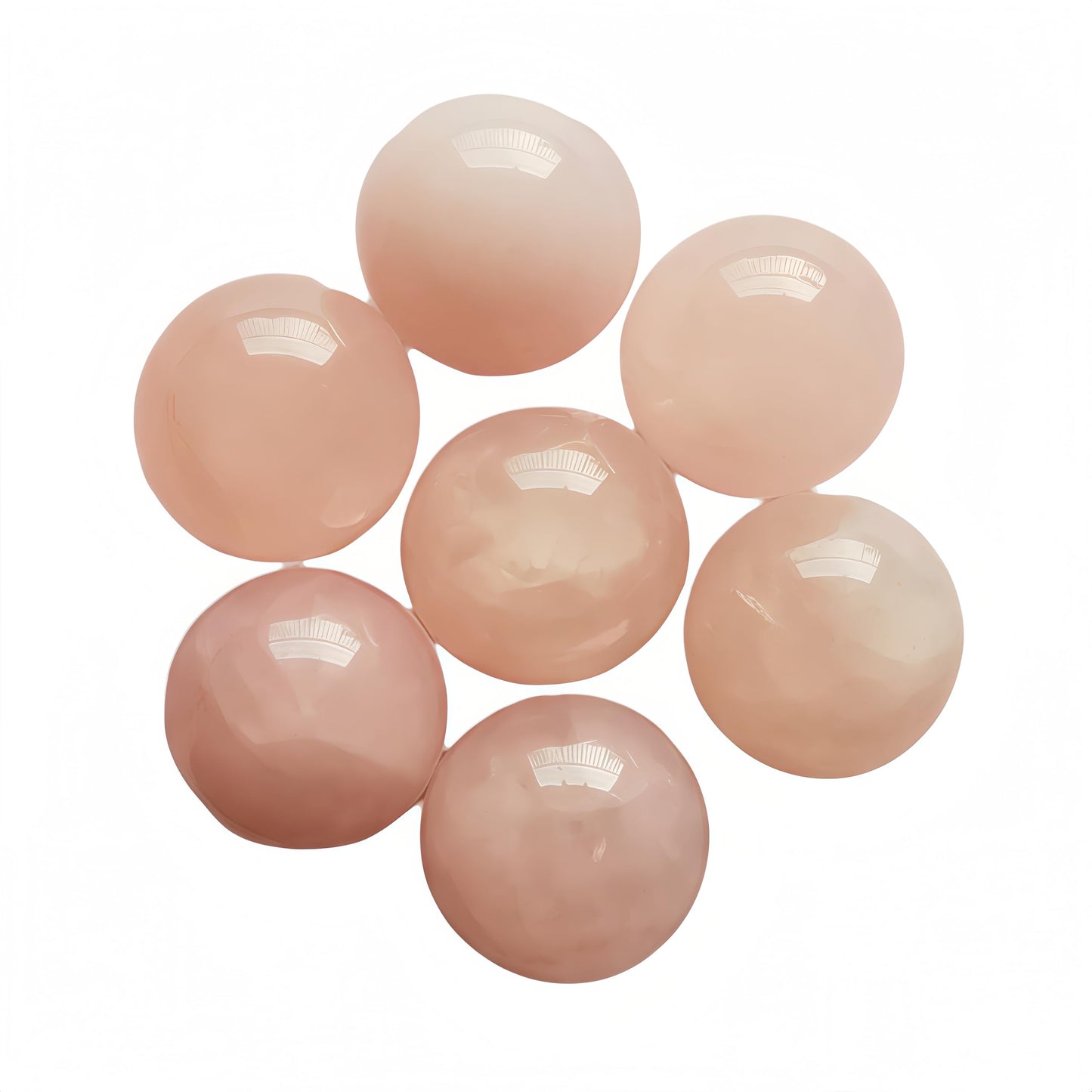 Sunshcat Natural Rose Quartz 0.78 Inchs Crystals and Healing Stone Ball Set,Home Desktop Feng Shui Array Decoration(7 Pieces) ﻿