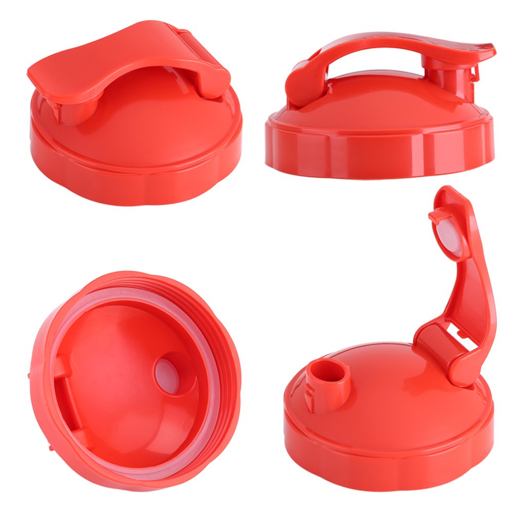 Blender Flip Top to go Lid Replacement Parts, Compatible with 600W 900W Juicer Bottle Series Blenders[ red],