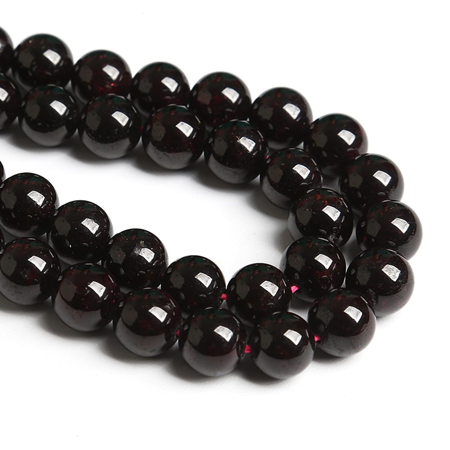 6MM 60PCS Natural Garnet Gemstone Loose Beads for Jewelry Making DIY Bracelet Crystal 1 Strand