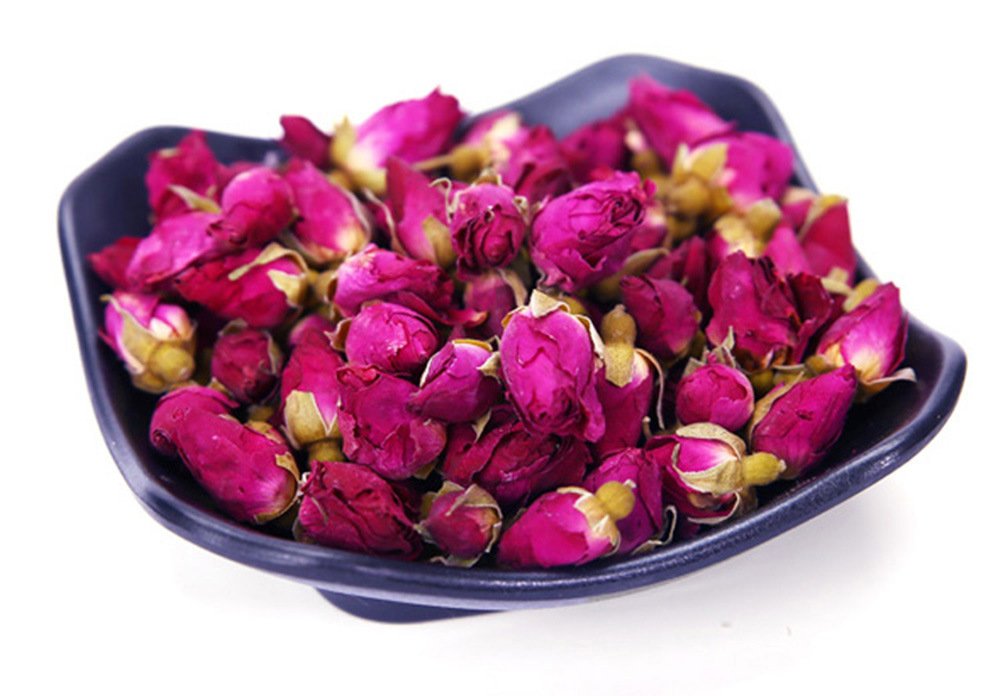 TooGet Fragrant Natural Red Rose Buds Rose Petals Organic Dried Flowers Wholesale, Culinary Food Grade - 8 OZ