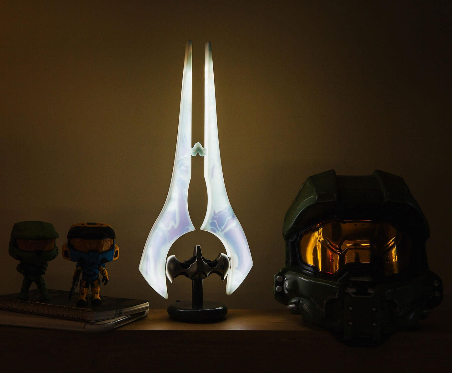 Ukonic Halo Light-Up Covenant Energy Sword Collectible Desktop Lamp with LED Light | Video Game-Themed Room Essentials | Bedside Table Lamp, Home Decor Accessories | 14 Inches Tall