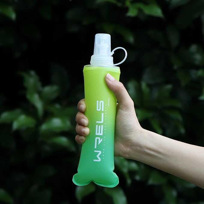 Soft Flasks TPU Soft Water Bottles Folding Soft Running Water Flask Small for Outdoor Sports Hiking Hydration Pack 8oz/17oz Hiking Cycling Climbing