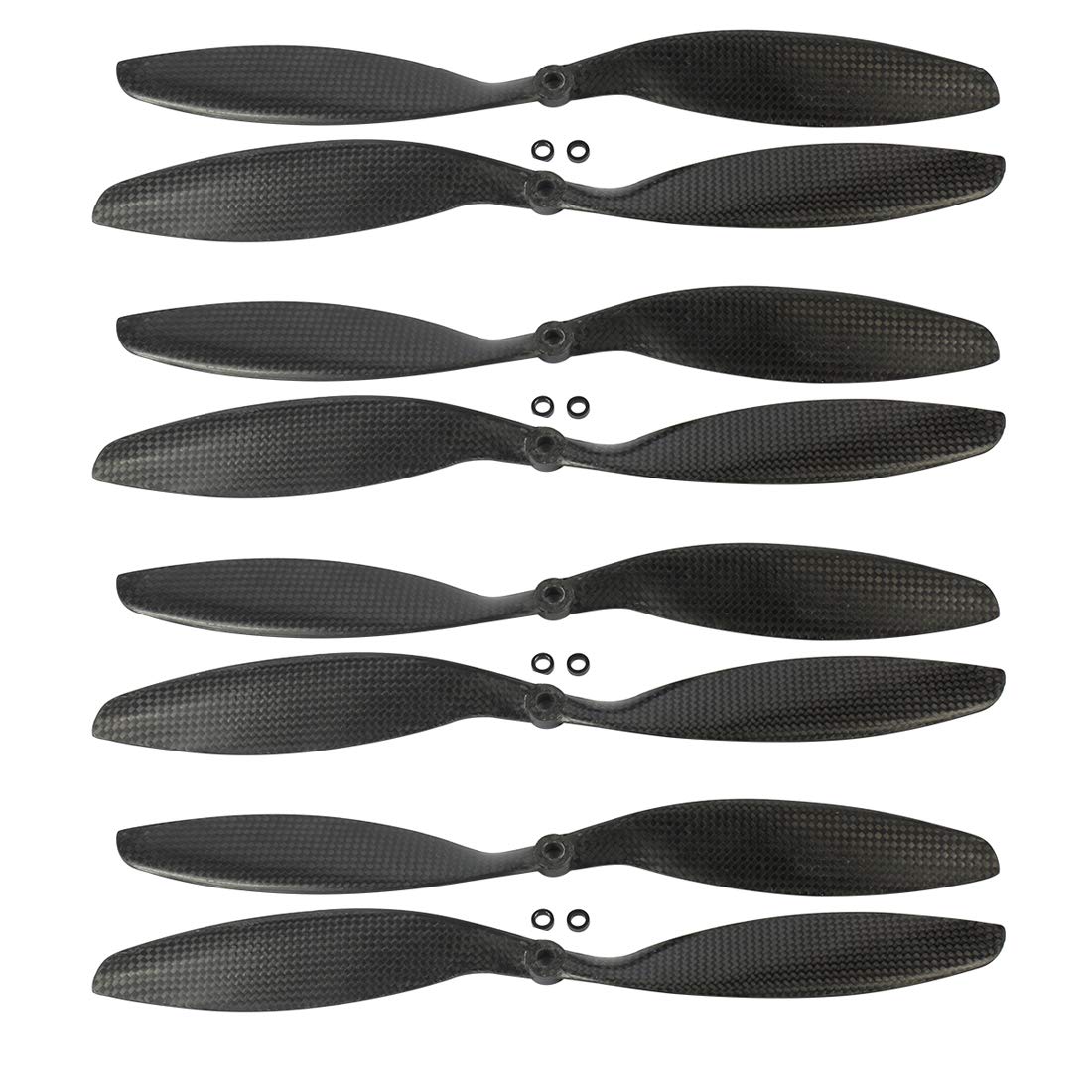 QWinOut 3k Carbon Fiber Propeller Cw CCW 8045 8047 9047 1045 1047 1147 1238 1245 1447 1555 CF Props for RC Quadcopter Hexacopter Multi Rotor UFO (4 Pairs,1045)