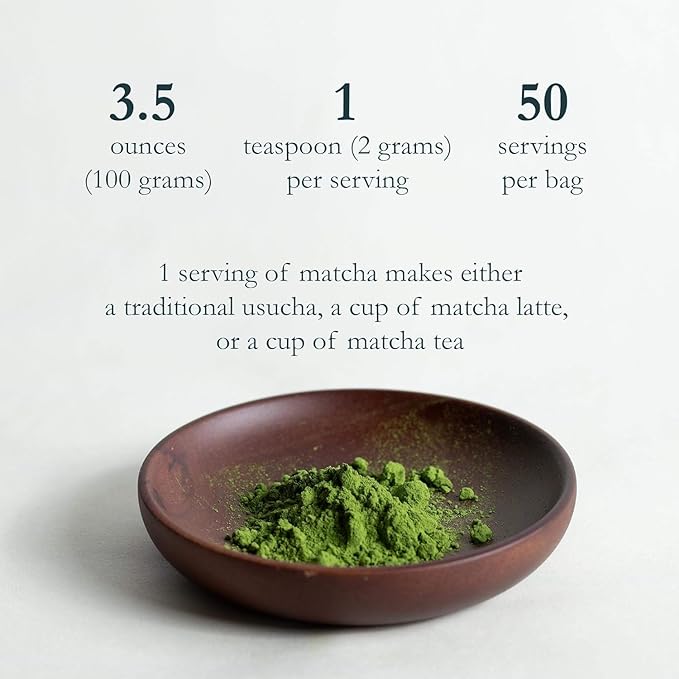 Naoki Matcha Organic Barista Blend Premium Grade Matcha - Authentic Japanese Matcha Green Tea Powder from Japan (100g / 3.5oz)