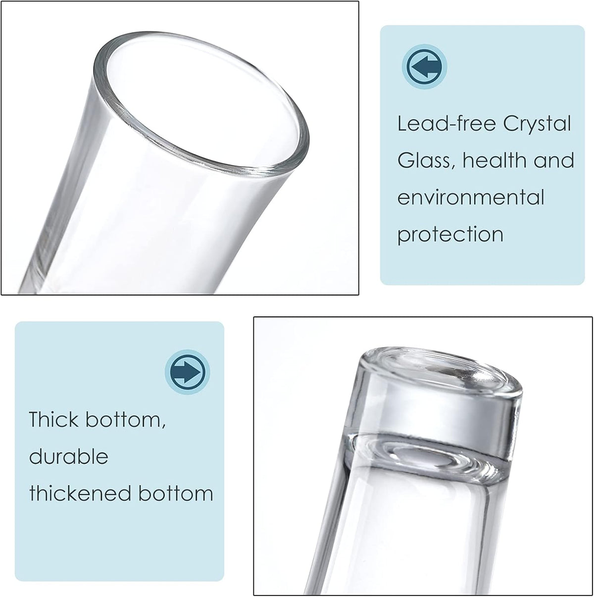 40 Pack Heavy Base Shot Glasses, 1.4oz Whiskey Shot Glass Set Small Glass Cups for Liqueur Spirits Bar Party Favor Housewarming Gift