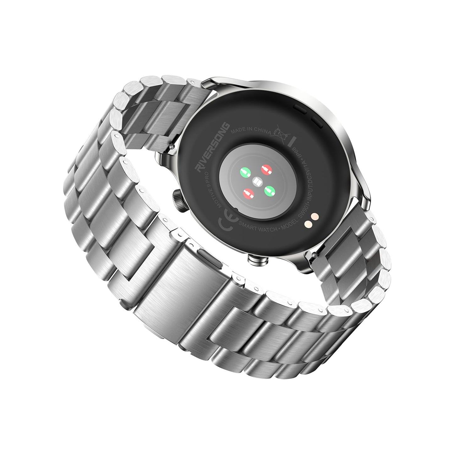 RIVERSONG Smart Watch for Men, 1.43" AMOLED Display with Bluetooth Calling, Heart Rate, Sleep, and SpO2 Monitor, 100+ Sports Modes, for iPhone/Android, Titanium Silver