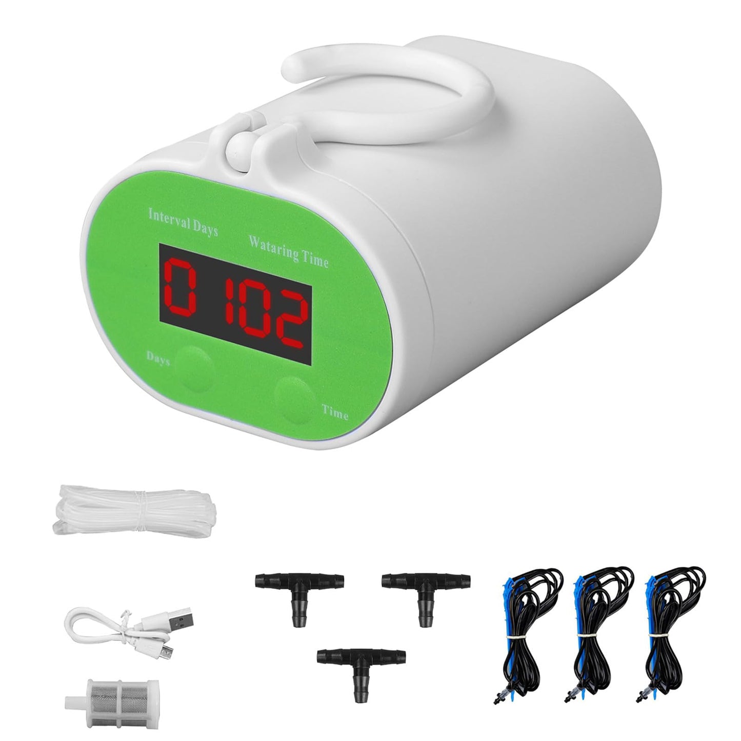 TeqHome Automatic Plant Waterer Indoor for 12 Potted Plants, Self Watering Drip Irrigation System Kit with Programmable Water Timer for Outdoor Indoor Office Garden Balcony Vacation Patio Greenhouse