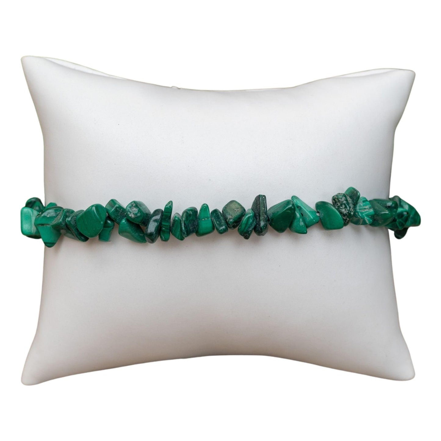 Natural Gemstone Bracelets, Chakra Crystal Healing Chip Stretch Bracelets, Gemstone Polished Irregular Crystals, Crystal Irregular Chips Beads Stretch Bracelets (Malachite)