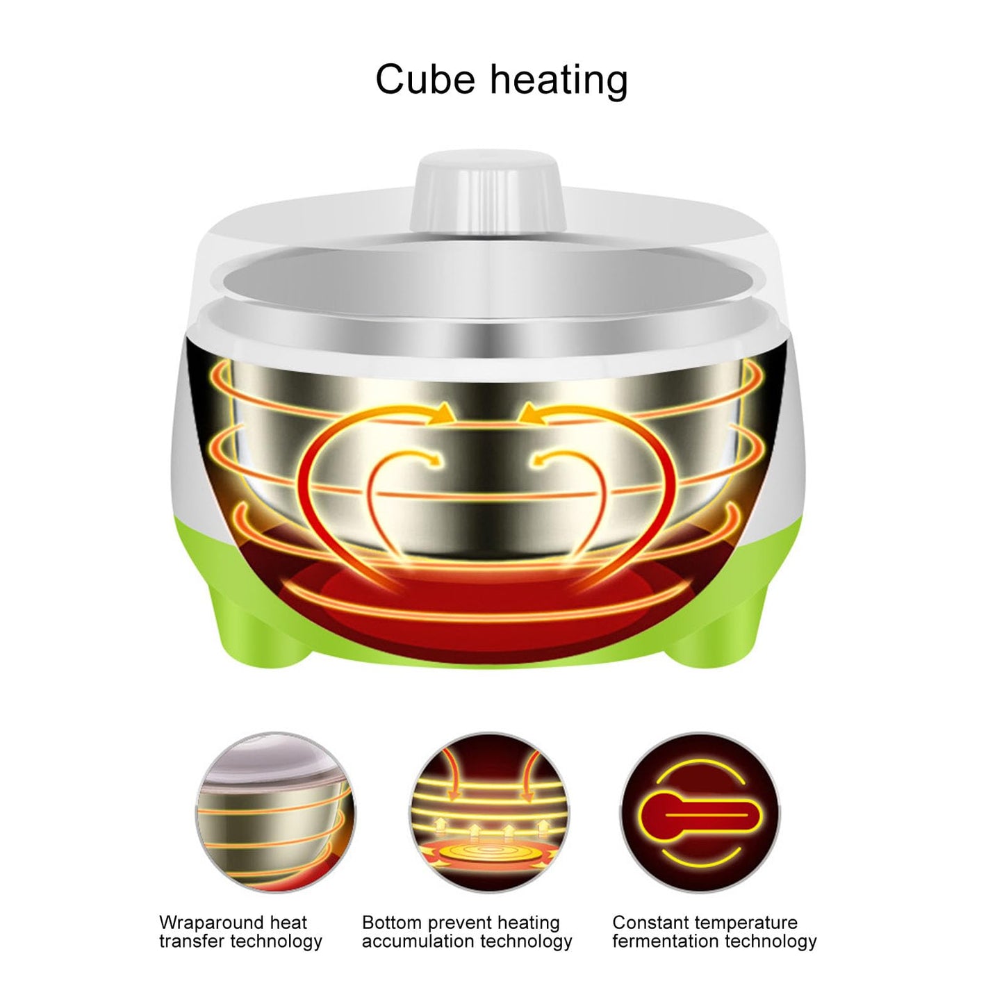 Naroote Yogurt Maker, Homemade Compact DIY Yogurt Maker for Kitchen for Wife (US Plug 110V)