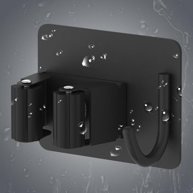 Garage Wall Hook 5 Clamps 4 Hooks for Bicycles Garden Tools Space Efficient Design Broom Holder Wall Mount