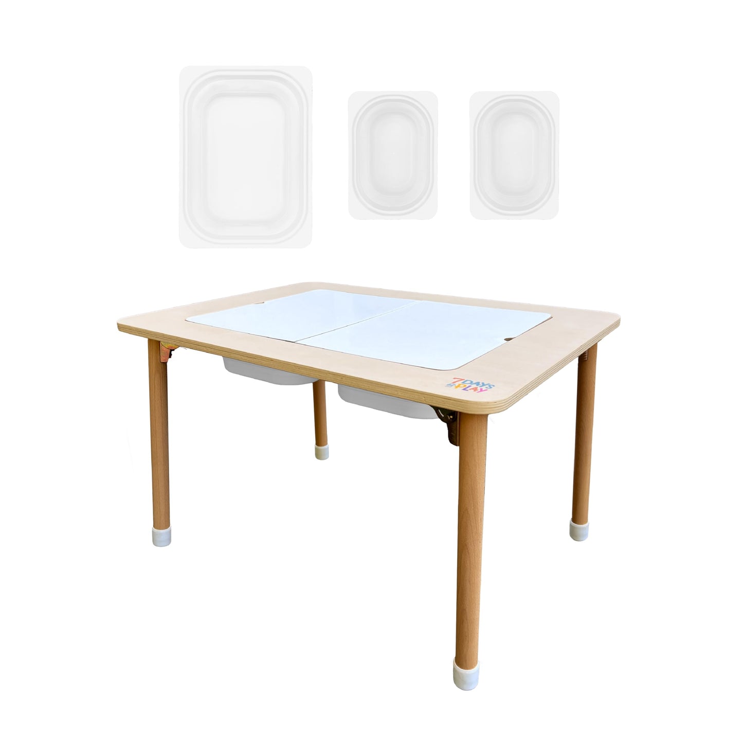 7 Days of Play Sensory Play Activity Table with Foldable Legs, Storage Bins, and Lid – Sensory Table for Toddlers & Kids | Great Gift for Birthdays, Christmas & Special Occasions