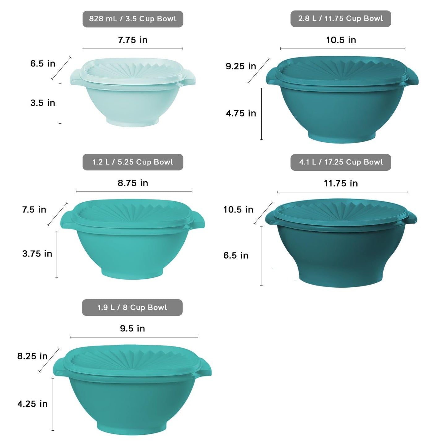 Tupperware Heritage Collection, New 36 Piece Food Storage Container Set in Vintage Green, Dishwasher Safe and BPA Free (18 containers, 18 lids)