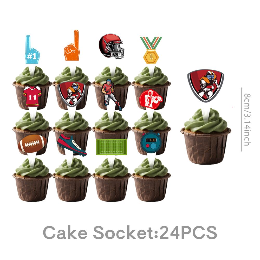 Party Supplies Set | Complete Kit with Plates, Cups, Napkins, Banners, Balloons & Cake Toppers | Game Day & Birthday Decorations