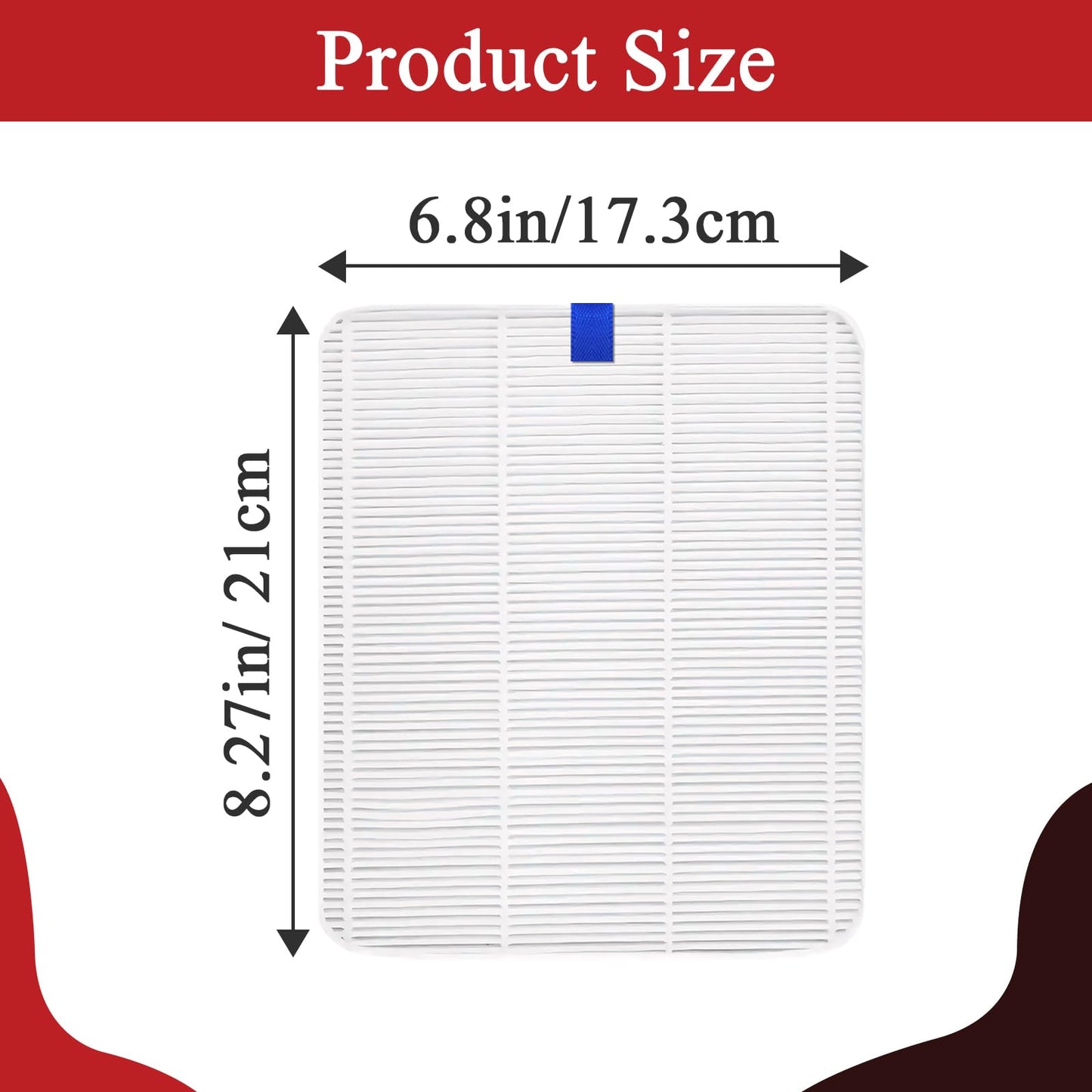 6 Pcs Nail Dust Collector Replacement Filter Compatible with CHRISTINE SHELLY 503 Nail Dust Collector, Reusable Replacement Filters with 1 Clean Brush, Easy to Clean(White)