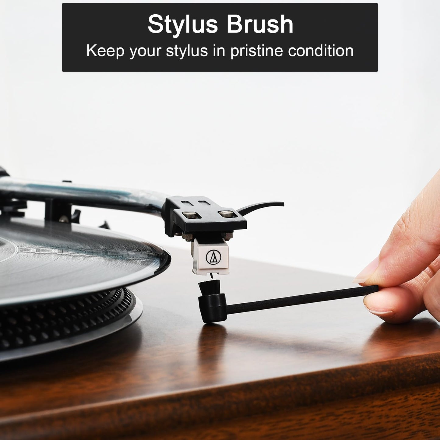 OPULA 7-in-1 Vinyl Record Cleaning Kit Complete - Vinyl Record Cleaner Solution - Velvet Brush - Microfiber Brush - Stylus Brush - Label Protector - Air Blower - Brush for Velvet, Restore LPs Album