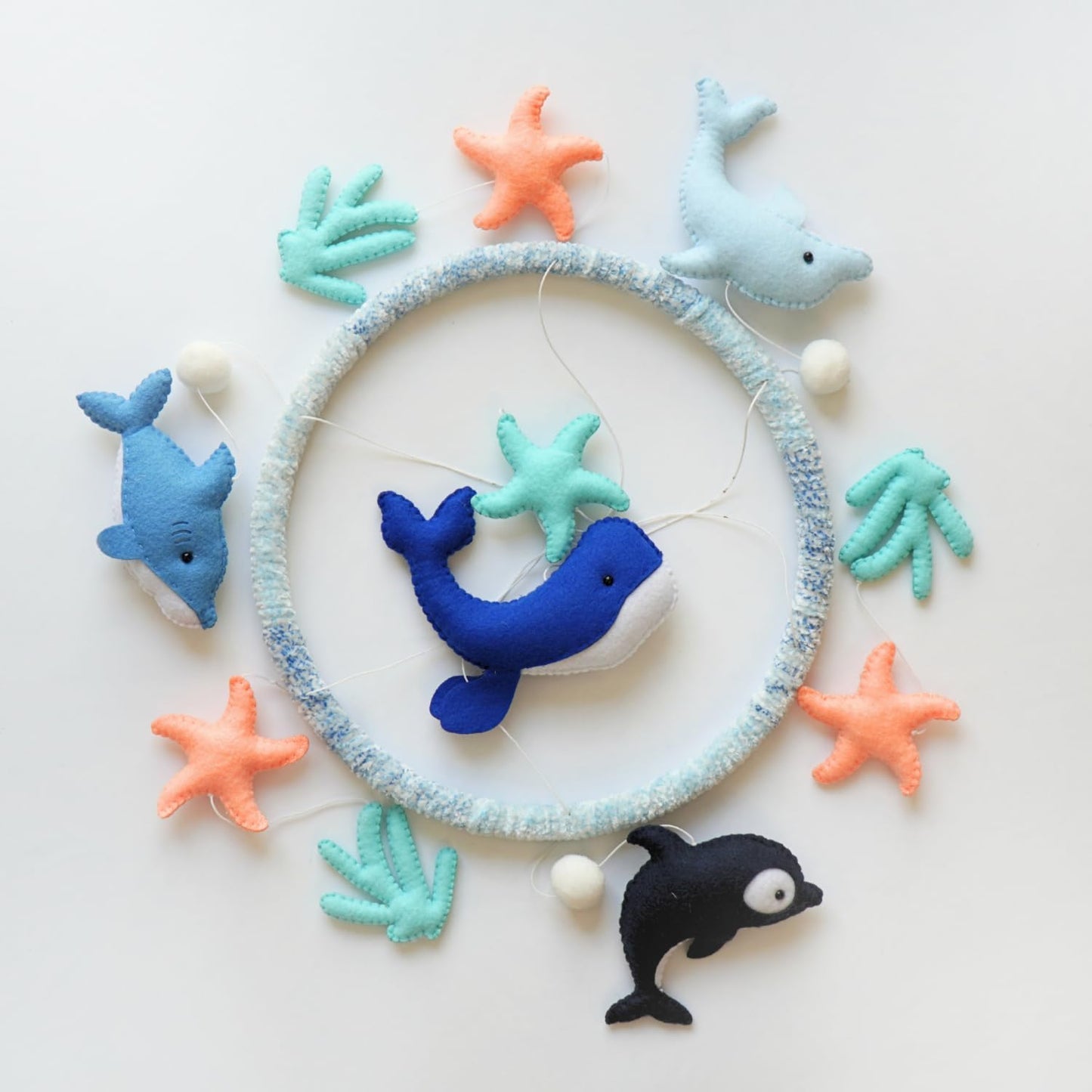 Ocean Baby Mobile for Crib - Sea Creatures Crib Mobile for Boys & Girls - Rotating Musical Baby Boy Mobile with 12 Lullabies - Under The Sea Nursery Decor Gift