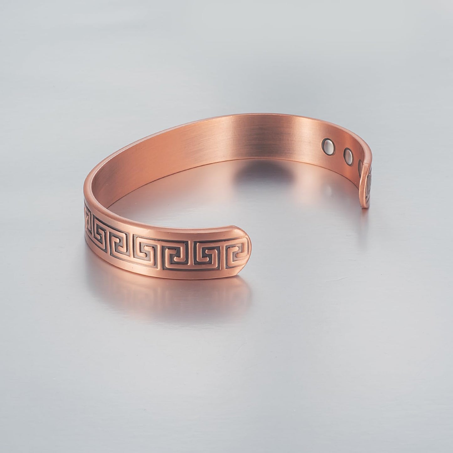 EnerCoppeX Copper Magnetic Bracelet for Women - Detox Jewelry with 3500 Gauss Magnet, Adjustable Cuff Bangle (W)