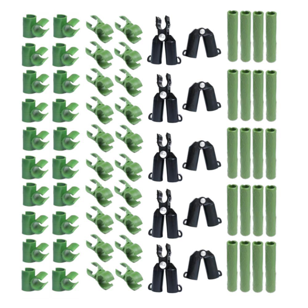 70 Pieces Adjustable Plant Trellis Connector Clip Plastic Plant Connector Stakes Garden Plastic Connector Connecting Joint Buckle Clip 11mm