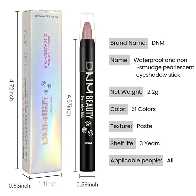 evpct Mauve Matte Cream Eye Shadow Sticks Brightener Pencils for Women, Longwear Mauve Silky Eyeshadow Applicator Stick Pen Waterproof, Blendable Crease-Proof Stick Eyeshadow Matte Eye Makeup 81