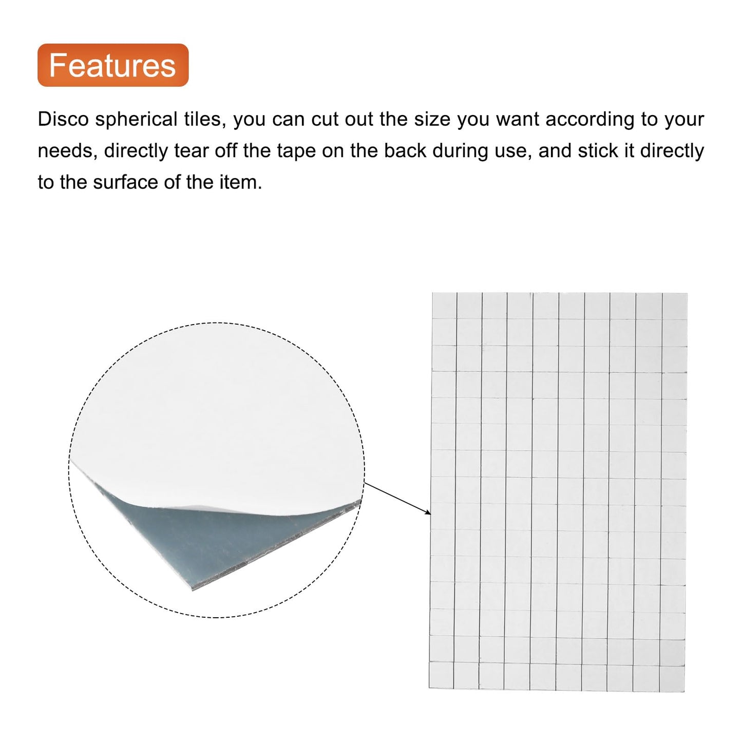 MECCANIXITY 750Pcs Mirror Mosaic Tiles, 10 x 10mm Square Glass Tiles Self-Adhesive Small Mirrors for Crafts, 3D Background Wall, DIY, Disco Light Ball (Silver)