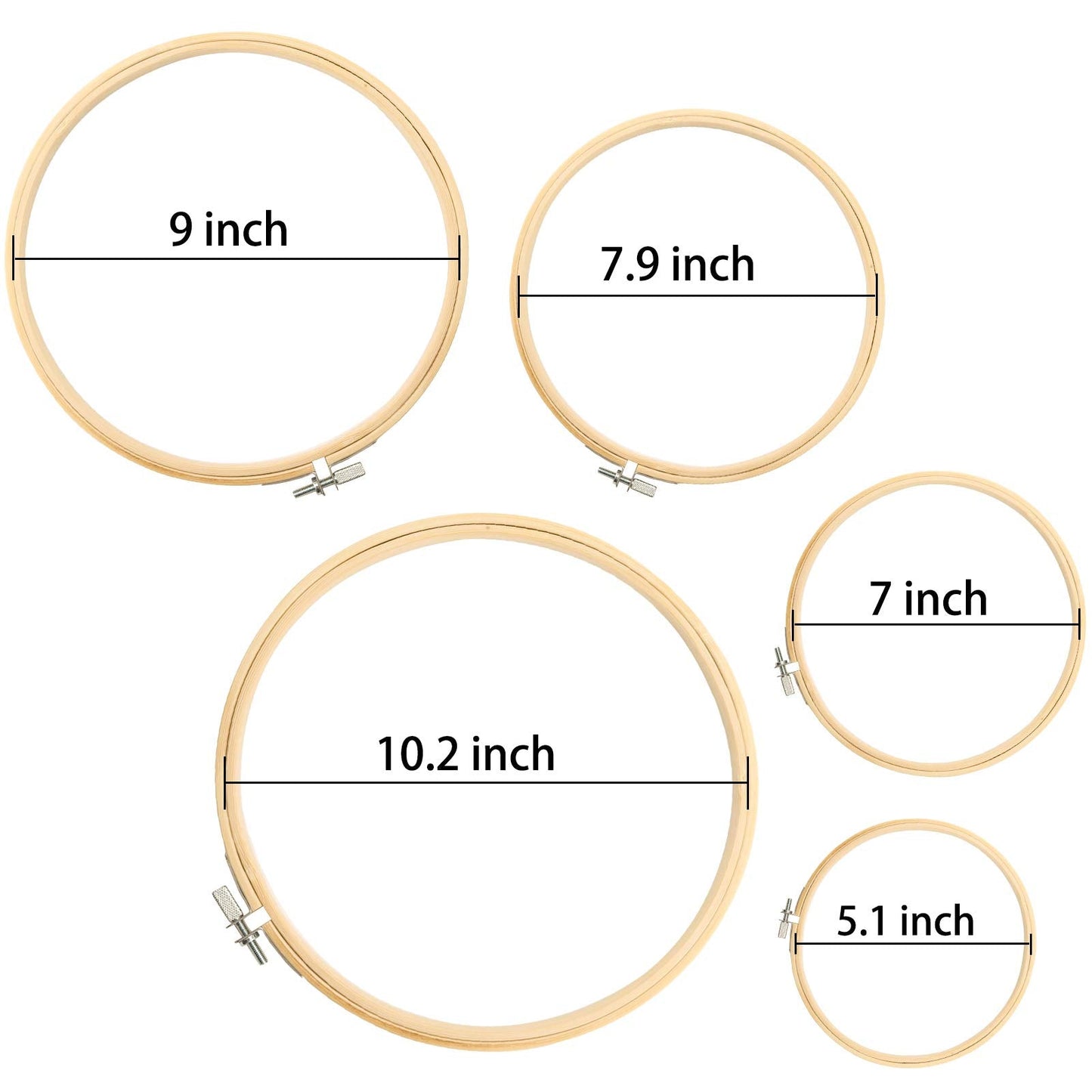 Similane Embroidery Kit 215 Pcs,100 Colors Threads,5 Pcs Embroidery Hoops,3 Pcs Aida Cloth,40 Sewing Pins,Cross Stitch Tools and Embroidery Starter Kit for Adults Beginners