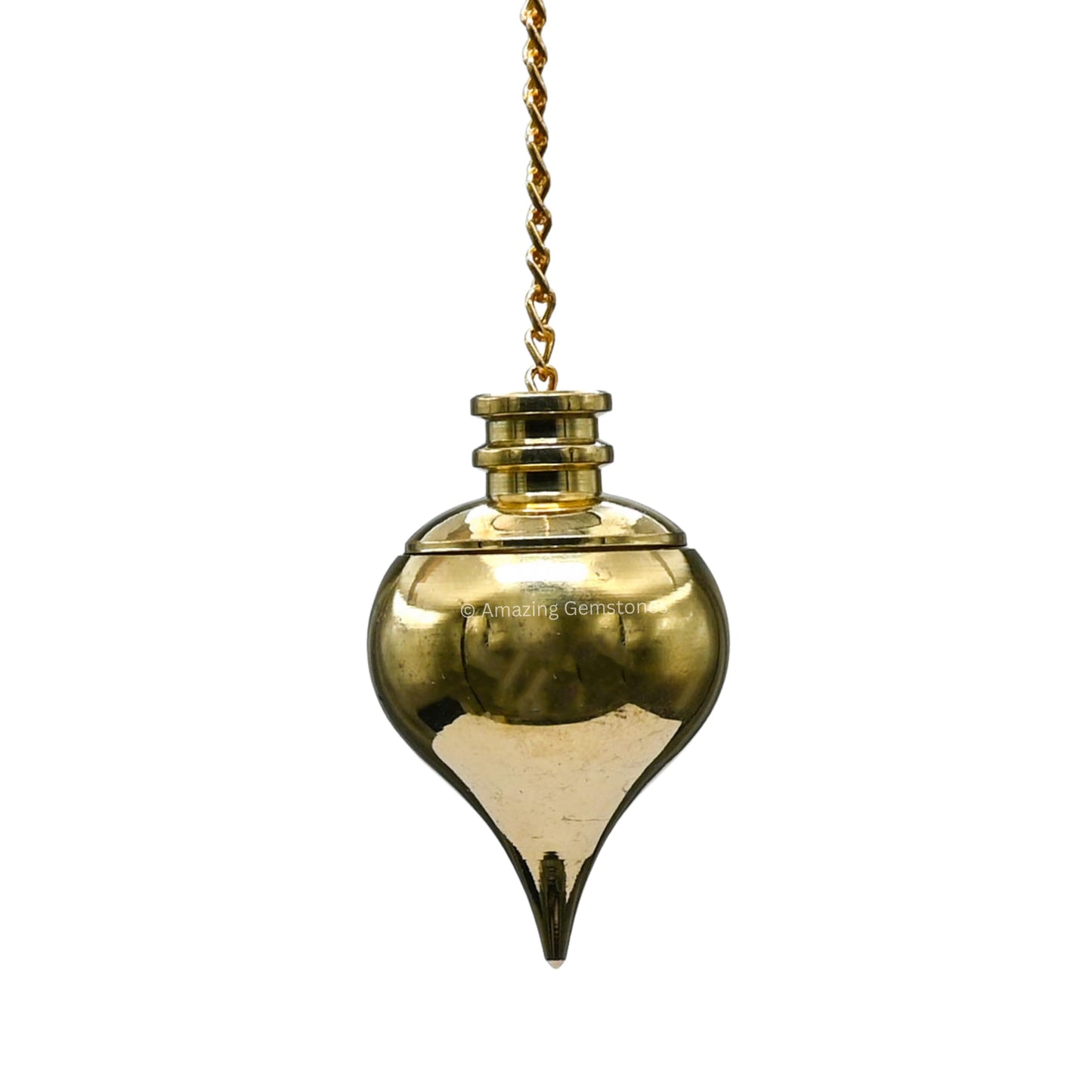 Amazing Gemstone Healing Metal Pendulums for Divination, Gold Dome Cone with Point Steel Copper Pendulum High Energy Pendulo de Bronce Pendulos de Mesa MP108