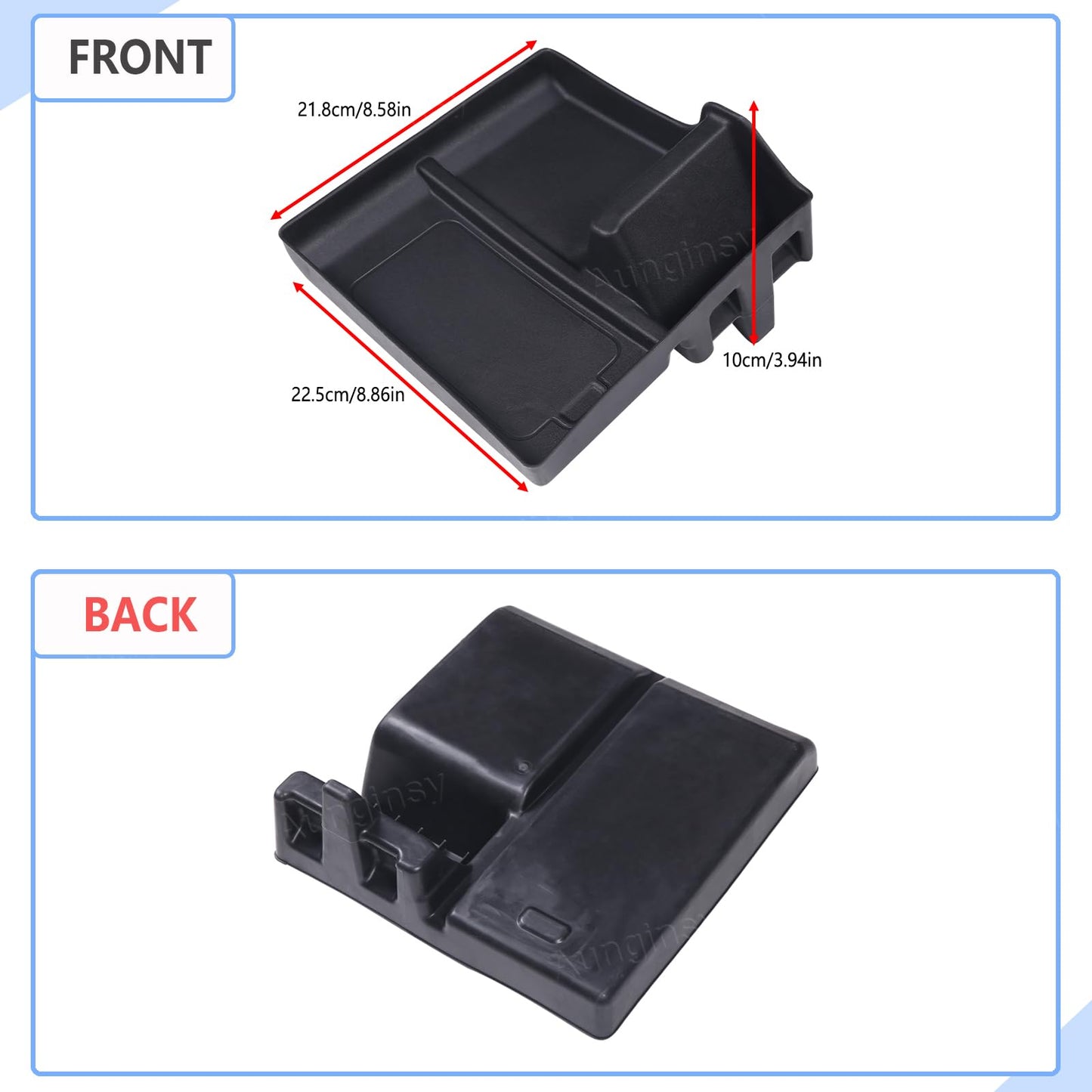 Aunginsy Car Center Console Shifter Storage Tray Compatible with Ford Maverick 2022-2026, Not Fit 2025+ Model with Wireless Charge, Gear Shift Groove Shock Pad Organizer Storage Box Insert Accessories