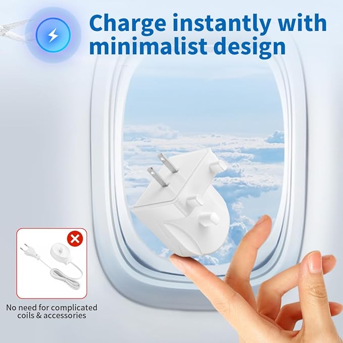 Wall Charger for Oral-B Braun Electric Toothbrush, Toothbrush Outlet Charger for Oral-B/Braun Most Models（Excluding iO 7/8/9/10 and Pulsonic Series） White
