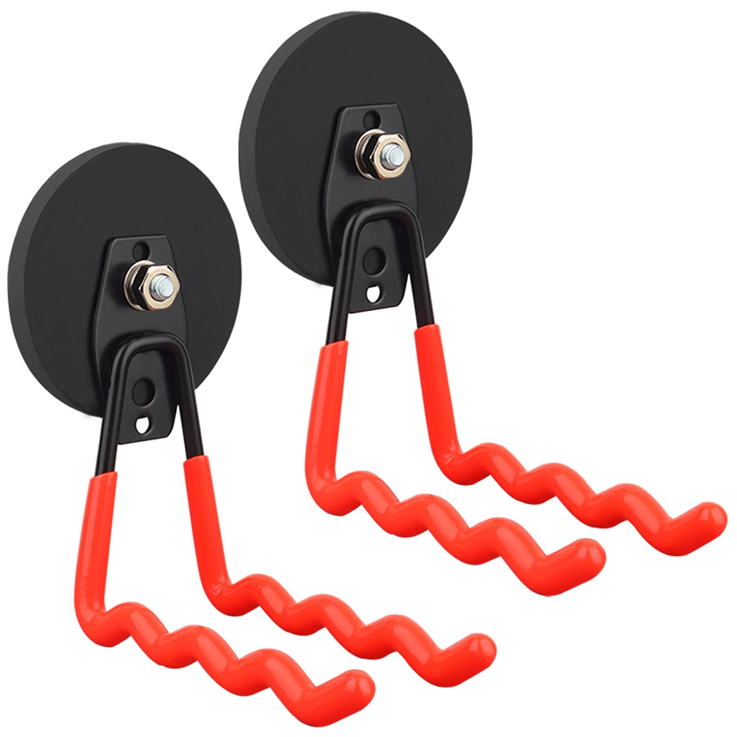 MUTUACTOR 2Packs Large Capability Heavy Duty Magnetic Hooks, Strong Magnet Hooks for Hanging Power Tools, Grill Utensils, Impact Drivers