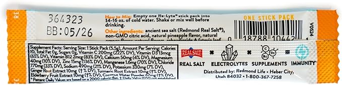 REDMOND Immunity Multivtiamin Supplement Mix 5 Pinapple Orange, 5 BlackBerry (Stick Bundle)