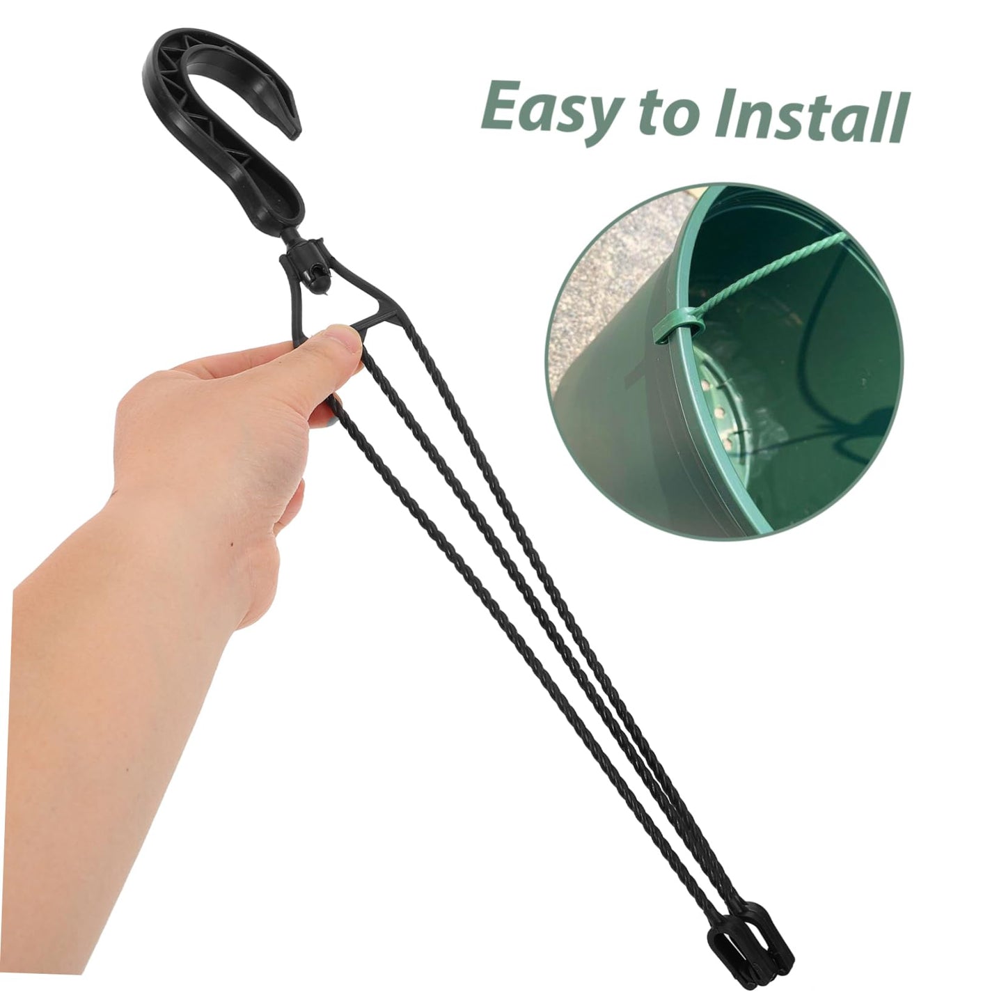 FONDOTIN Hanging Baskets for Plants 5 Pack Plant Hooks Flower Pot Hangers Easy Assembly Durable for Outdoor Use